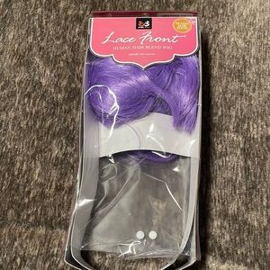 Purple wig with bangs